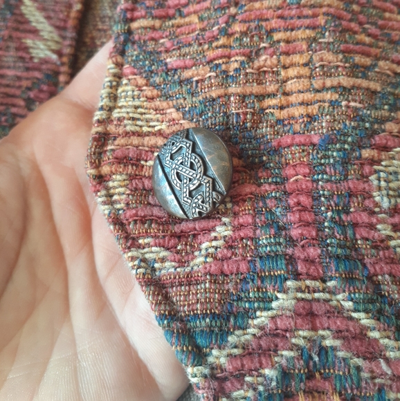 Vintage woven carpet vest - Picture 3 of 16